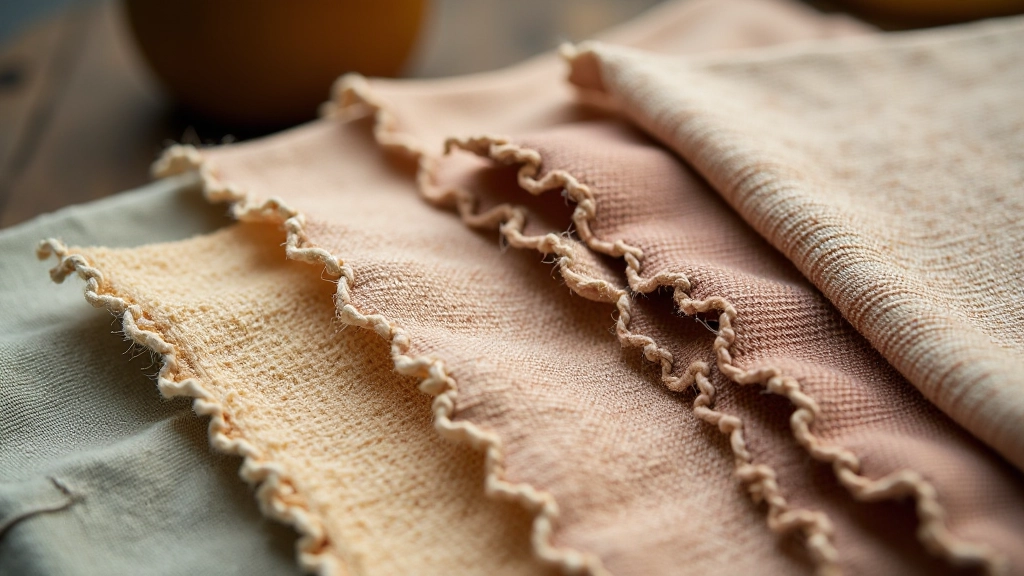 Dettaglio ravvicinato di diverse trame tessili italiane, mostrando la qualità e la texture dei fili