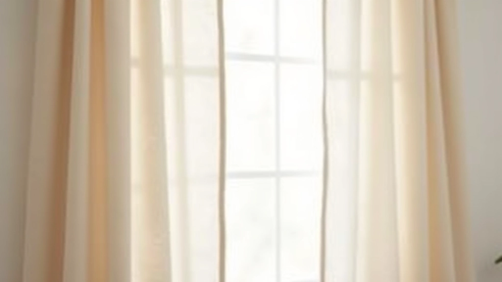 Finestra con tende italiane eleganti in lino beige, con luce naturale che filtra attraverso