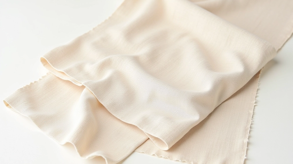 Campioni di tessuto di lino naturale italiano con diverse texture di trama, colori neutri beige e bianco crema, disposizione ordinata